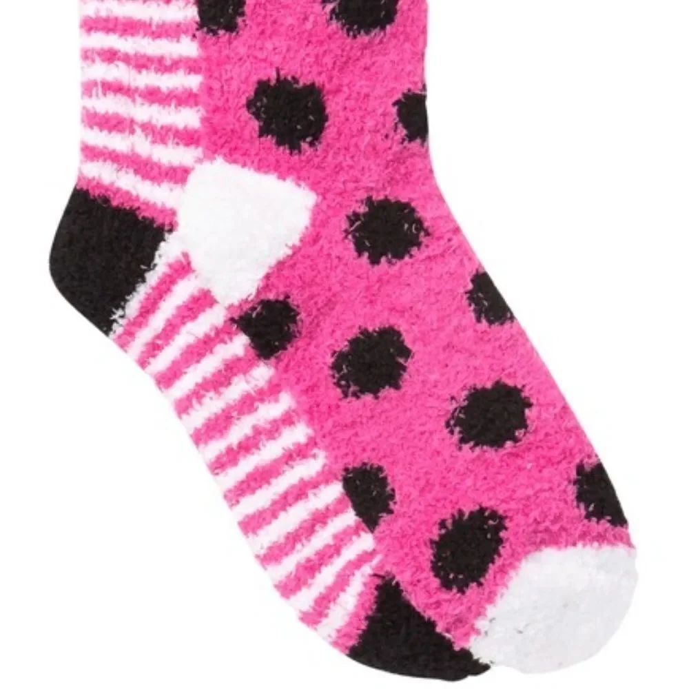 Free Press Patterned Micro Crew Fuzzy Socks 2 Pack